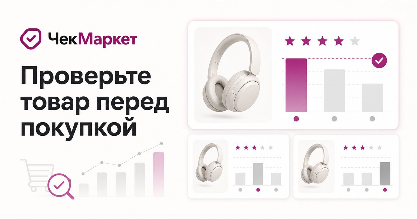 ЧекМаркет сравнивает товар по рейтингу, отзывам и цене